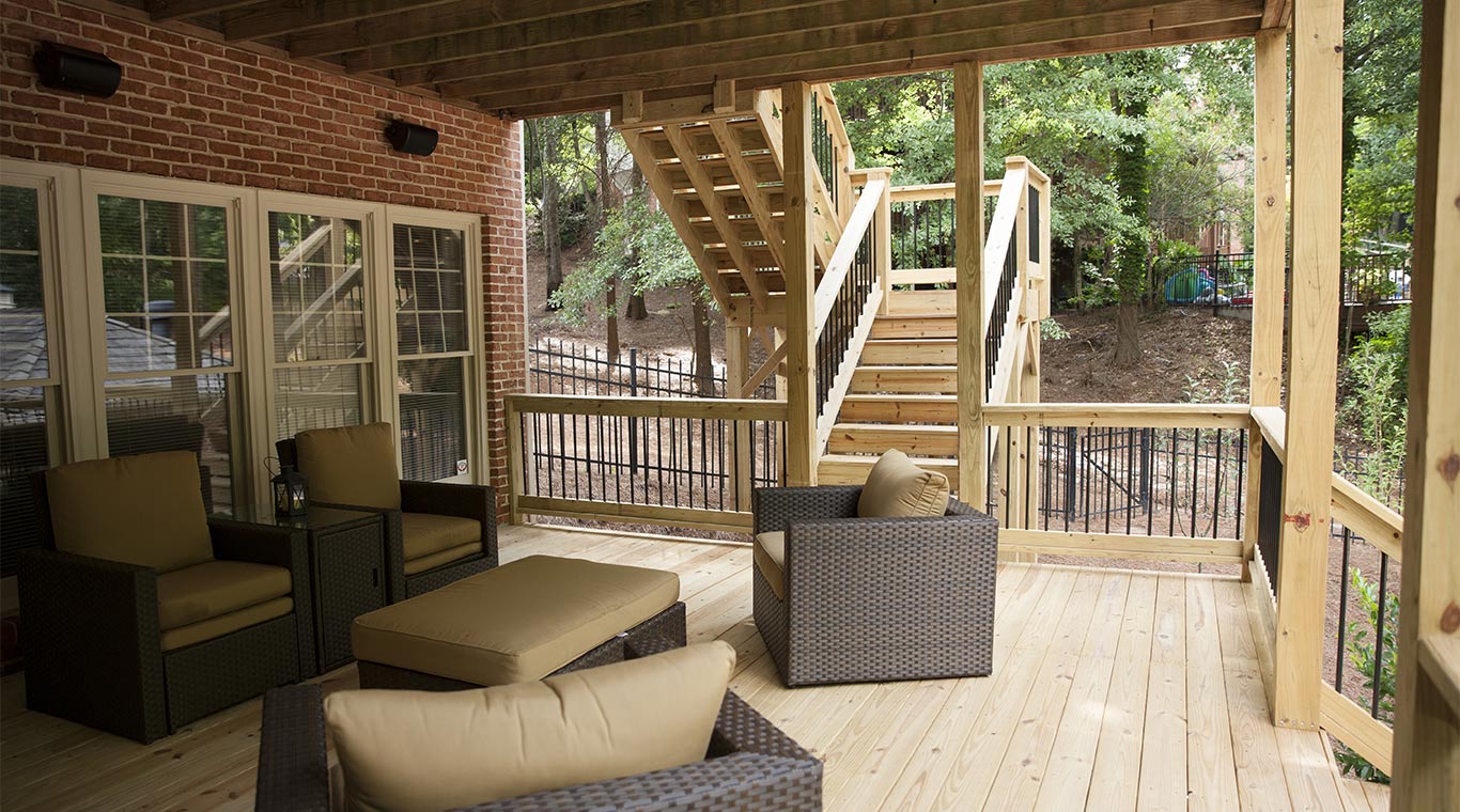 YellaWood Select Deck With Second Story Deck and Stairs