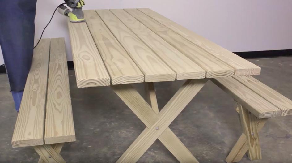 Free Picnic Table Plans And Project, Detached Bench Picnic Table Plans