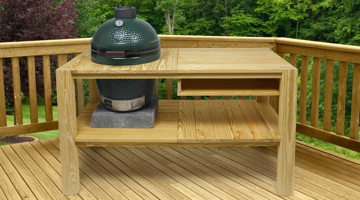 5 DIY Big Green Egg Table Plans To Transform Your Grilling Space