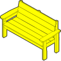 Technical drawing of DIY garden bench.