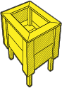 Technical drawing of DIY planter box. 