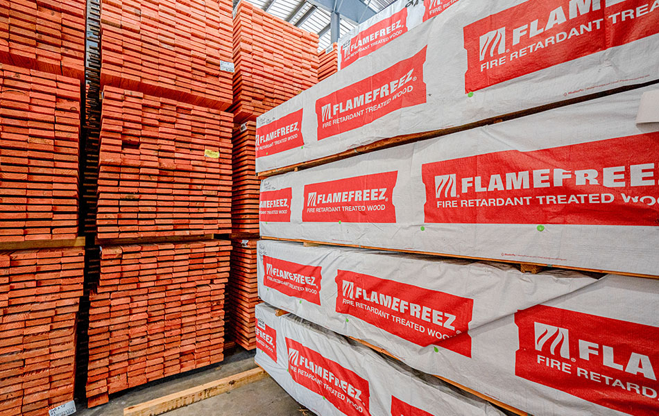 FlameFreez Fire Retardant Treated Wood Inventory